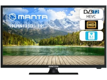 Telewizor MANTA 19LHN122D LED HD DVB-T2 230/12V