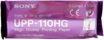 PAPIER DO VIDEOPRINTERA USG SONY UPP-110HG 110 MM X 18 M BŁYSZCZĄCY