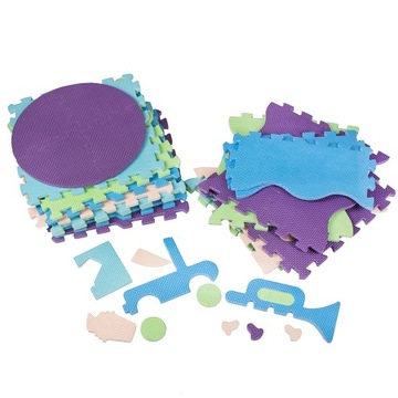 ПЕННЫЙ КОВрик ДЛЯ ДЕТЕЙ, ОБРАЗОВАТЕЛЬНЫЙ ПАЗЛ ТОЛЩИНОЙ 90x90см, СКЛАДНАЯ РУЧКА XXL