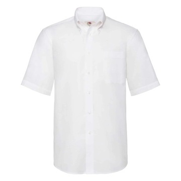 Koszula Oxford krótki rękaw Fruit Loom Biały XXL