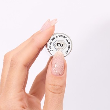 SEMILAC TOP HYBRYDOWY DO PAZNOKCI ZŁOTA DROBINA T33 OLD MONEY 7ml