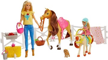 Barbie GLL70 - Zestaw do zabawy z jeźdźcem z Barbie Chelsea, koniem