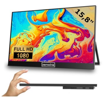 Przenośny Monitor Portable USB-C Full HD IPS HDMI laptop Zenwire 15 8 cali