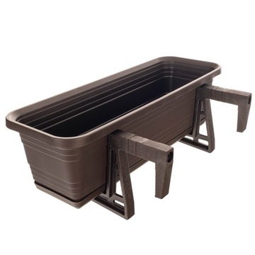 БАЛКОННАЯ ЯЩИКА ЦВЕТОЧНЫЙ ГОРШОК ЦВЕТОЧНЫЙ ВАЗ 50см РУЧКИ ПОДСТАВКА БАЛКОННАЯ БАЛЮСТРАДА