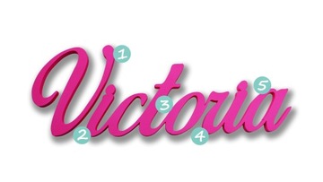 Наклеек букв любое 7 буквенного названия, написанное на стене для подарка