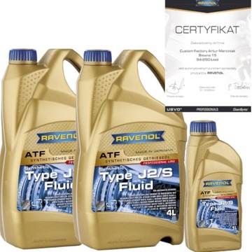 RAVENOL ATF TYPE J2/S FLUID 9L OLEJ PRZEKŁADNIOWY JATCO JF613E