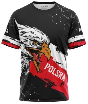 Męska Koszulka Kibica T-shirt POLSKA Orzeł XXXXL