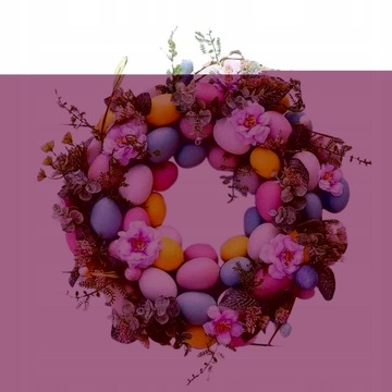 Венок на входную дверь Круглый яичный венок