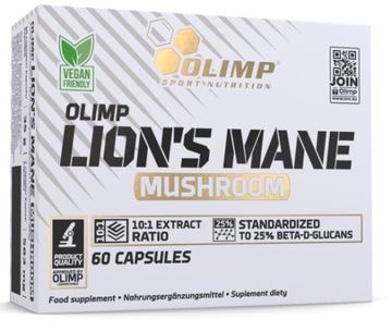 Olimp Lion's Mane Mushroom - 60 Kapsułek SOPLÓWKA JEŻOWATA 500MG