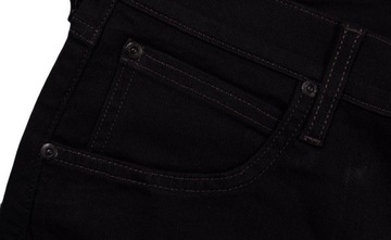 LEE spodnie STRAIGHT regular BLACK jeans DAREN _ W33 L32