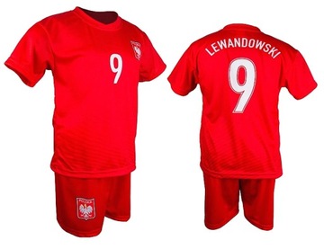 Strój piłkarski LEWANDOWSKI POLSKA rozmiar 140