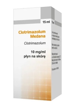 CLOTRIMAZOLUM MEDANA 1%PŁYN NA SKÓRĘ 15ML