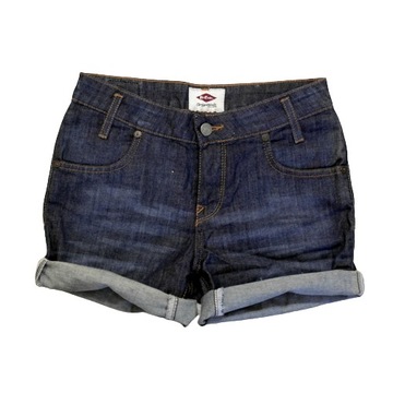 LEE spodnie ogrodniczki BLUE jeans BIB SHORT_ XS