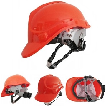 Hełm Kask BHP Budowlany Roboczy Ochronny Czerwony