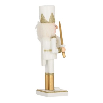 DZIADEK DO ORZECHÓW William 4 25cm biały FIGURKA