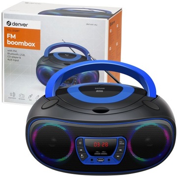 DENVER ODTWARZACZ Z BLUETOOTH USB RADIO FM BOOMBOX
