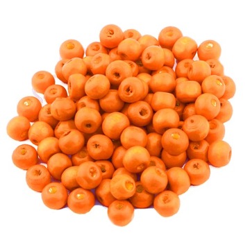 KORALIKI DREWNIANE DREWNO POMARAŃCZOWY 8mm 100szt