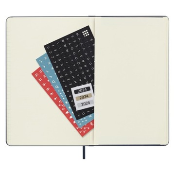 Еженедельный календарь Moleskine L, твердый переплет, 12 мес., сапфировое стекло, 2024 г.