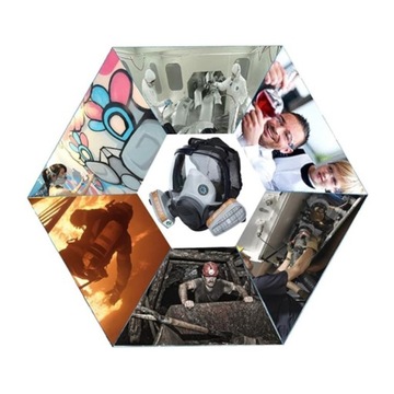 ПОЛНОЛИЦЕВАЯ МАСКА 6800 ДЫХАТЕЛЬНАЯ МАСКА С ХИМИЧЕСКОЙ КРАСКОЙ ЧЕРНЫЙ СИЛИКОН