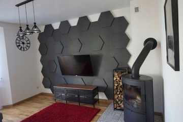 Pianka wygłuszająca HEXAGON panel akustyczny o grubości 3cm szary gąbka
