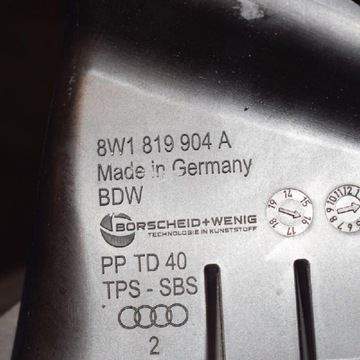AUDI A5 F5 PRAVÁ STRANA VSTUPU VZDUCHU MŘÍŽKA 8W1819904A 2017 LHD