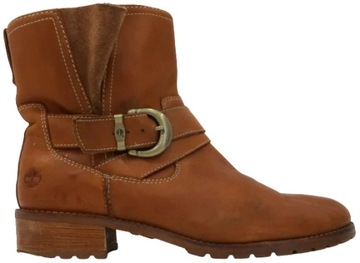 BOTKI ELEGANCKIE SKÓRZANE TIMBERLAND BRĄZOWE r.40