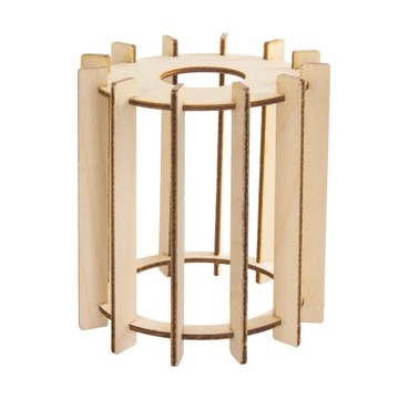 Klosz DREWNIANY do lamp na E27 LOFT WALEC drewno