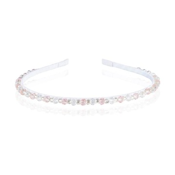 Opaska LaVashka Vera Crystal pink kryształki okazje sesje święta UNI