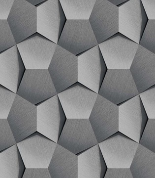 Tapeta WZÓR 3D PRZESTRZENNY geometryczna flizelina