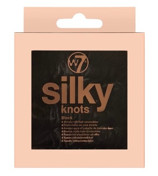 W7 Silky Knots 6 ZESTAW JEDWABNYCH GUMEK Black