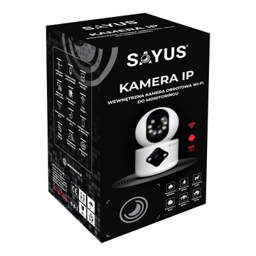 ВРАЩАЮЩАЯСЯ IP WIFI КАМЕРА ВНУТРЕННЯЯ ЭЛЕКТРОННАЯ НЯНЯ ДВЕ ЛИНЗЫ 3 Мпикс.