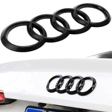 EMBLEMAT ZNACZEK na TYŁ KLAPĘ Audi A3/A4 B7 B8/A5/A6 CZARNY POŁYSK 192MM