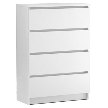 Komoda z szufladami bez uchwytów LIRA 4S biała 60 cm