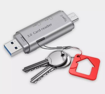 Czytnik Kart Pamięci SD MicroSD Pendrive TF USB 3.0 USB-C OTG Adapter 5Gb/s