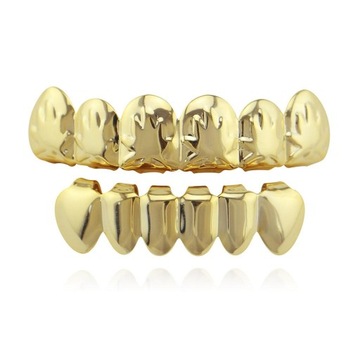 Красочные решетки для зубов Bling из 18-каратного золота