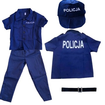 KOSTIUM PRZEBRANIE STRÓJ POLICJANTA 122-134