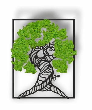 ŻYWY OBRAZ DRZEWKO SZCZĘŚCIA ŻYCIA 39x47 Bonsai