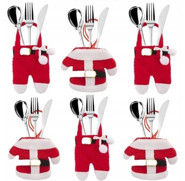 Новогодняя одежда для столовых приборов, Рождественский чехол, столовые приборы, Дед Мороз, Рождество