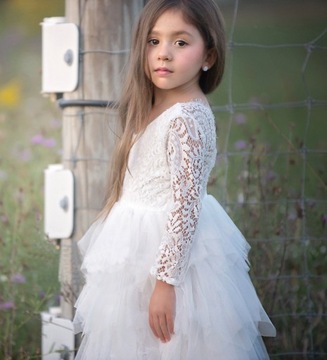 sukienka WIZYTOWA NA WESELE ŚLUB KOMUNIA KORONKA BAL 146