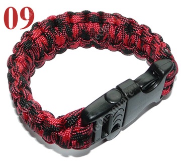 Bransoleta z Paracordu + Gwizdek SURVIVAL 10wzorów