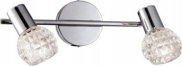 Lampa Ścienna Sufitowa Podwójna Chrom Elegancka