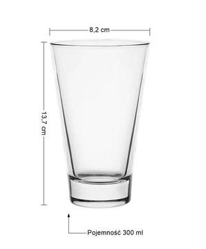 Zestaw Szklanek 300ml do latte 6szt