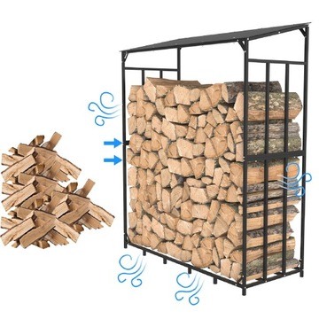 Большая ПОДСТАВКА ДЛЯ ДРОВ С Водонепроницаемый крышкой