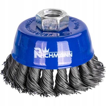 SZCZOTKA CZOŁOWA 100MM M14 DRUT SPLATANY RICHMANN