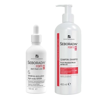 Zestaw przeciw wypadaniu włosów Seboradin FORTE szampon 400ml + serum 100ml