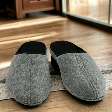 Pánske papuče teplé šedé 45
