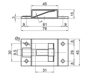 Дверной держатель - элемент держателя