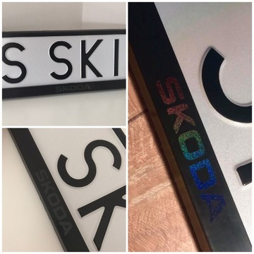 Рамка номерного знака Skoda / 2 шт.