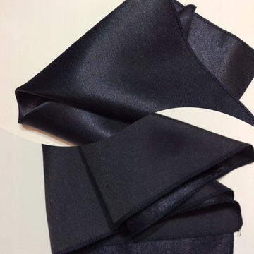 GRANATOWA BUSINESS POSZETKA Z CHUSTECZKĄ WYPUSTKĄ