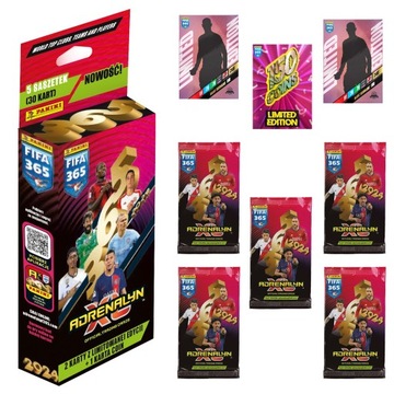 Karty Panini FIFA 365 Adrenalyn XL 2024 mały blister 5 saszetek